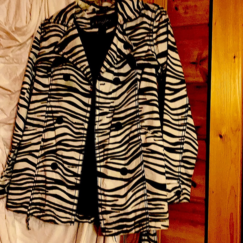 Zebra print short jacket made Joujow
